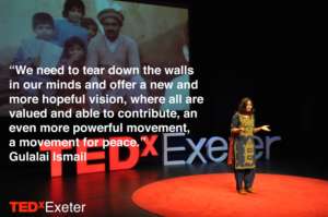 Gulalai at TEDxExeter (Photo: TEDxExeter)