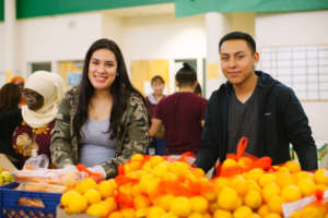 Teens volunteering at Harvest Share