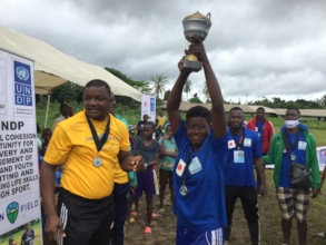 Kumba Town girls raise the cup!