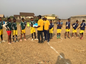 Players check in before kick off