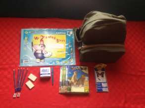 Bag with complete set of school supplies