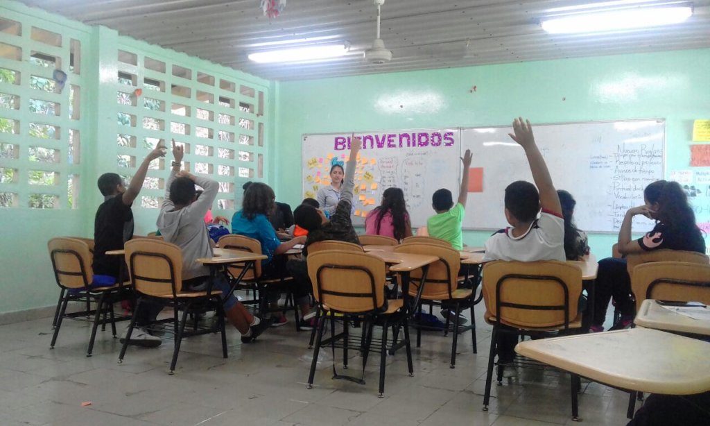 Teacher in action