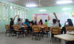 Teacher in action