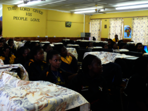 Students taking part in the panel session