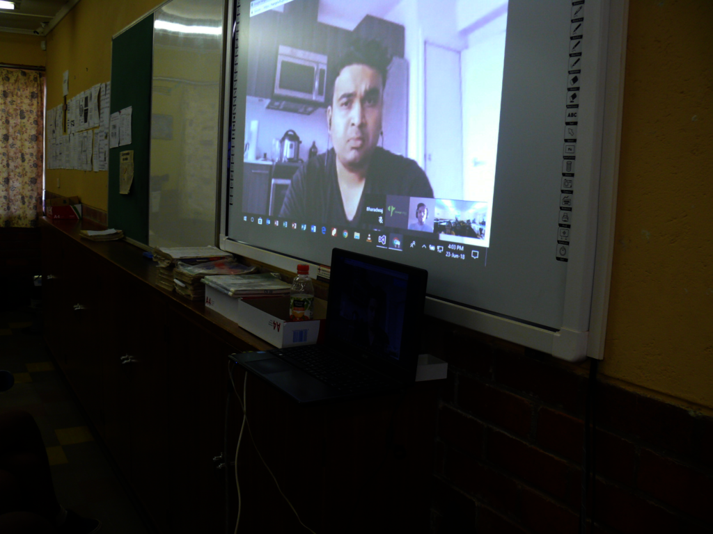 A panelist sharing on software engineering