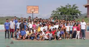 With the childrens of a school at Los Valles Tuy