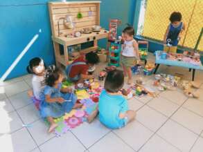let us play in our new kitchen