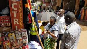 Shopping for uniforms at Nakasero Market