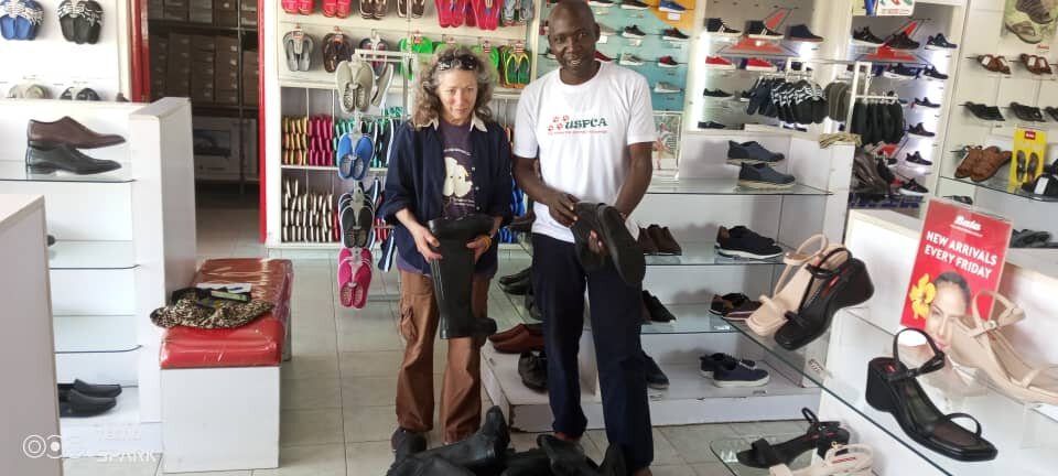 Shopping for gum boots at Bata (Alex & Karen)