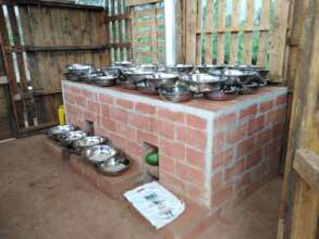 The kitchen is fully functional