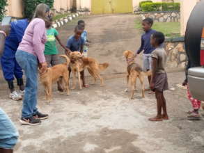 3 dogs adopted to the Human Development Center