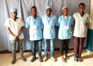 Some of the volunteer vets & vet techs at USPCA