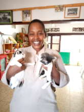 Yvonne adopted 2 Haven kitties in May