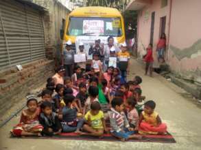 Children of EOW program posed for a group picture