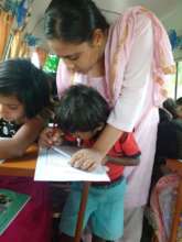 Holding the pencil for the very first time!!