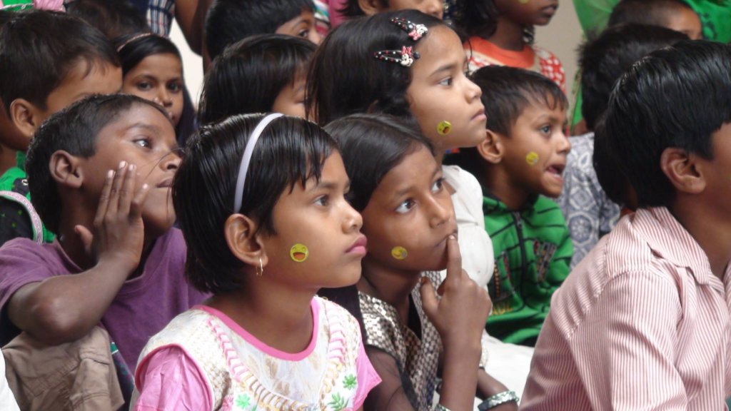 In a different world inside  the mobile classroom