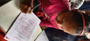 working in the bus