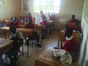 Lilian and her friends in class