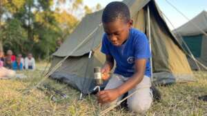 Learning to pitch a tent