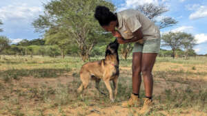CCF Staff, Eveline and scat dog, Gamena