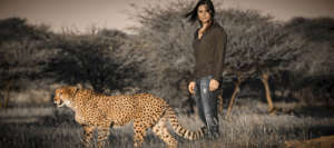 Ann Veith with CCF Resident Cheetah
