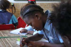 Girl Studying at a Boxgirls Homework Club