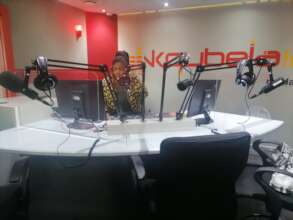Zikhona hard at work at the radio station