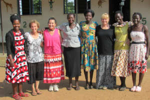 Carol and Volunteers with Nursery Teachers - July