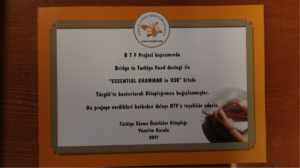 Appreciation & Acknowledgement from TURGOK Library