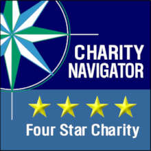 We're rated a 4-Star Charity by Charity Navigator.
