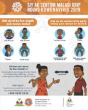 A poster created by Haiti's Ministry of Health.