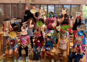 Making African Animal Masks for a Singing Folktale
