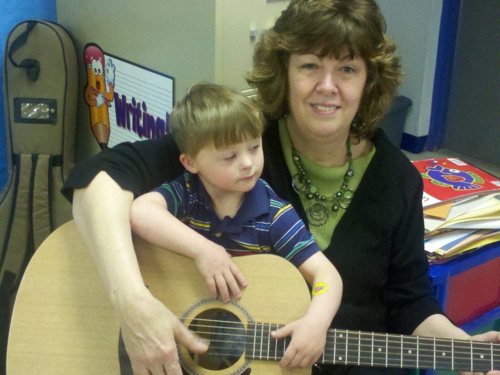 Downs Syndrome students love to play music!
