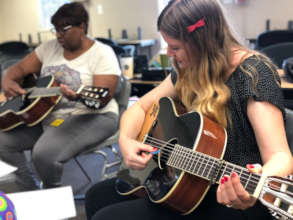 Gentle strummimg soothes souls