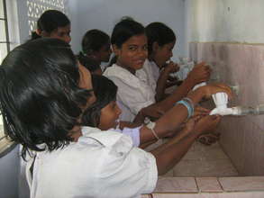 Hand washing facility for girls