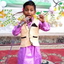 a little performer on World Children's Day