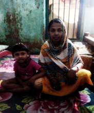 Jesmin with her mom