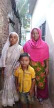 Tamjid with his mother & grandmother