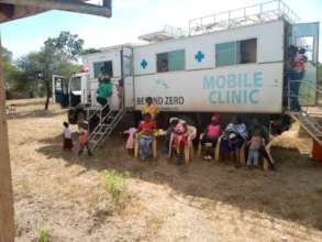 Using the Beyond Zero truck in a mobile clinic.
