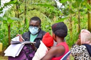 HopeCore's Nurse during HomeBased MCH visit.
