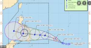 typhoon odette path image highlighting neg or