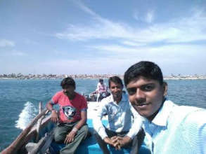 Our Team member with the village volunteers