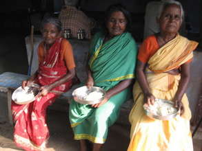 Aged Women Having Food