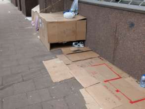 Sleeping on the streets in Brussels