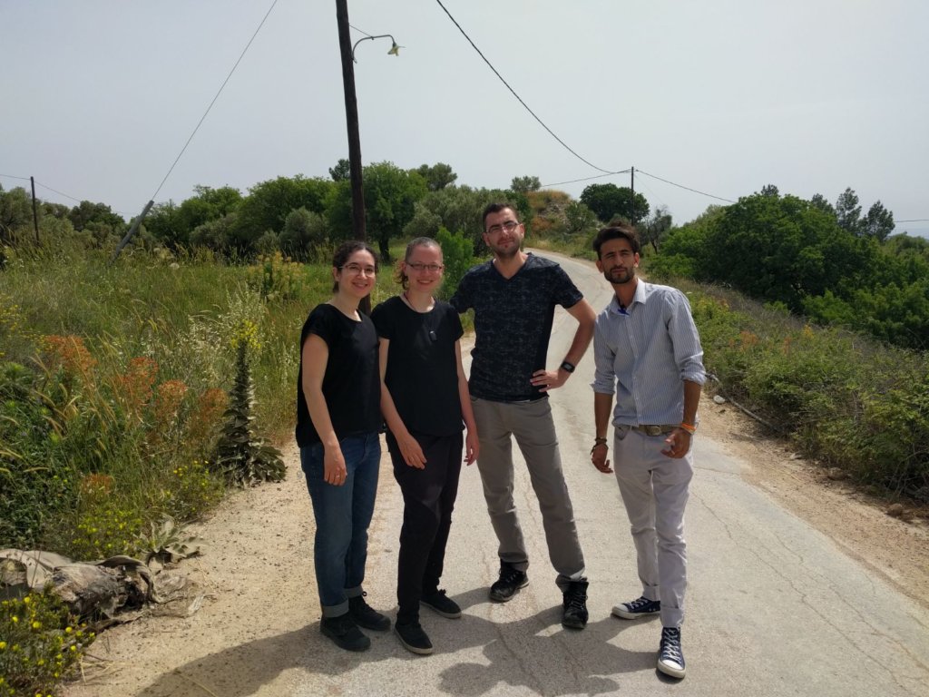 Our field researchers in action in Chios, Greece