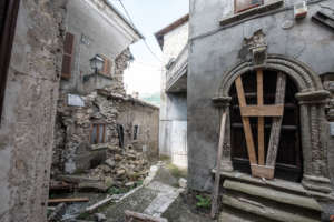 The village still destroyed
