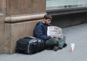 Homeless Veteran just wants something to eat