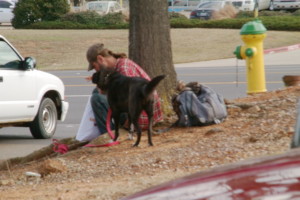 Texas Homeless Veteran with dogs