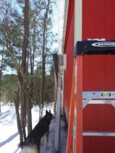 Gutters too heavy from ice fall to the ground