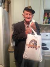 82 yr. old Homeless Vet gets Survival Pack!
